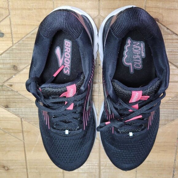 Brooks Addiction 14 Womens 8B US‎ 1203061B050 Running Shoes Sneakers Black Pink - Picture 10 of 11